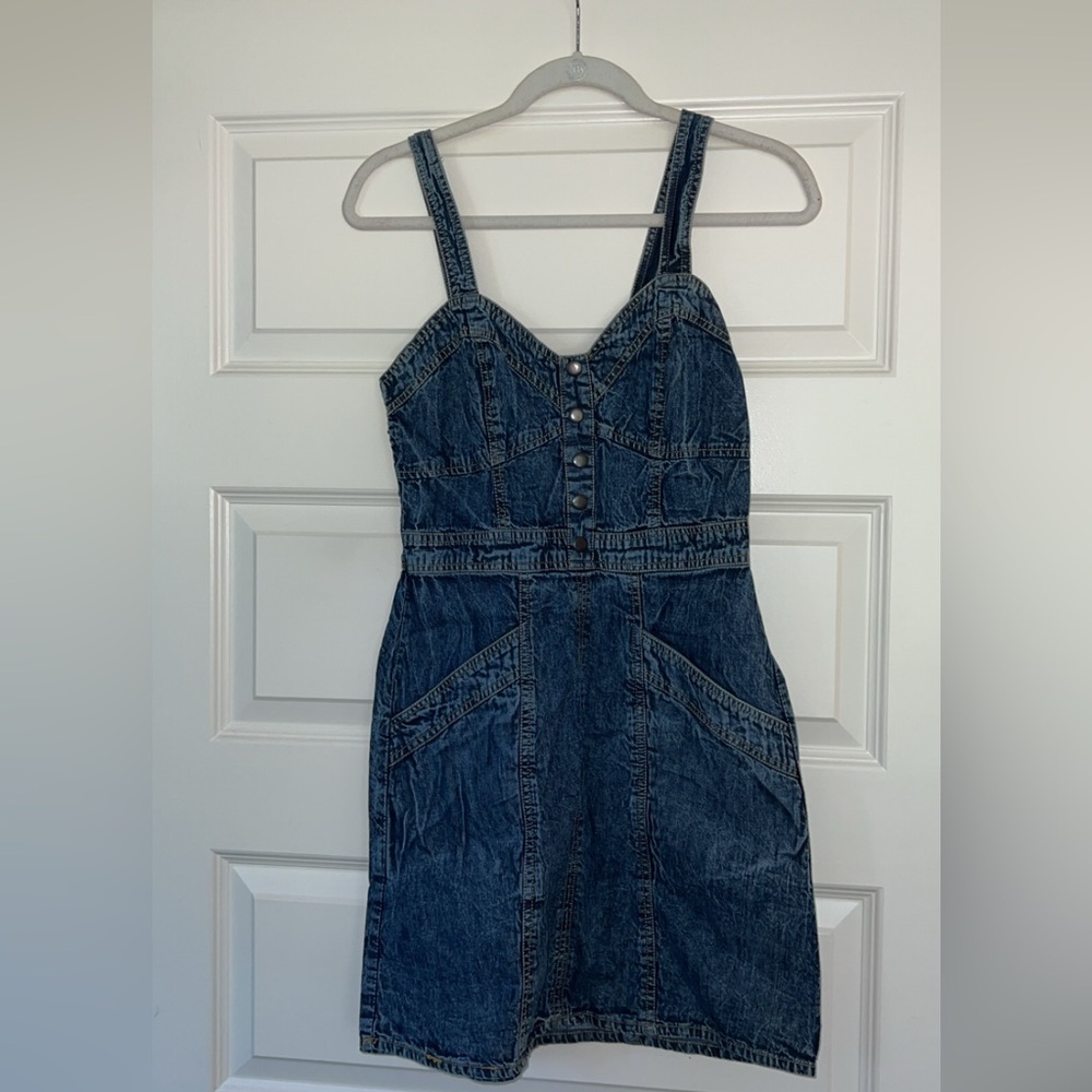 Denim Button-Up Dress